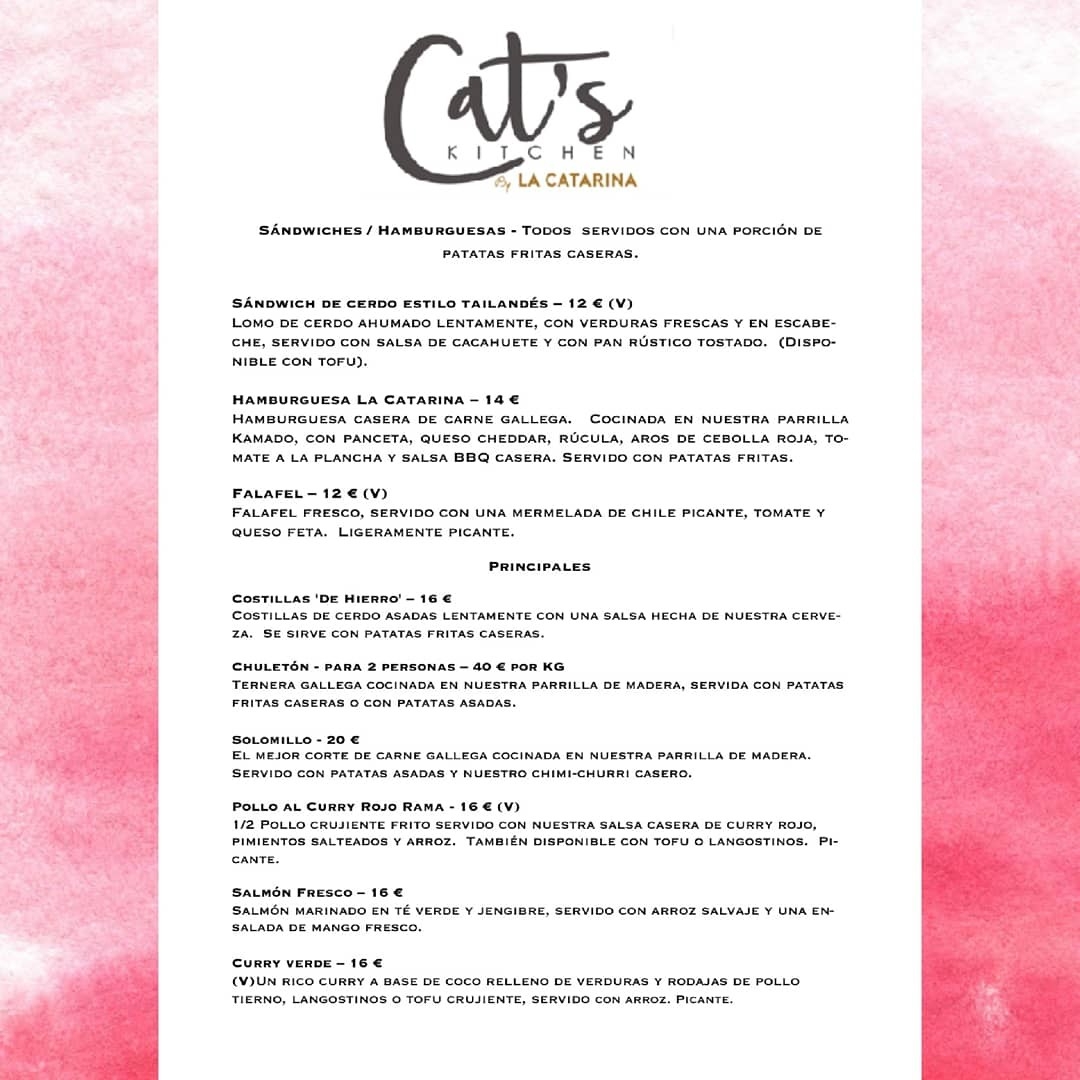 Menu Cats Kitchen / La Catarina Craft Beer-1