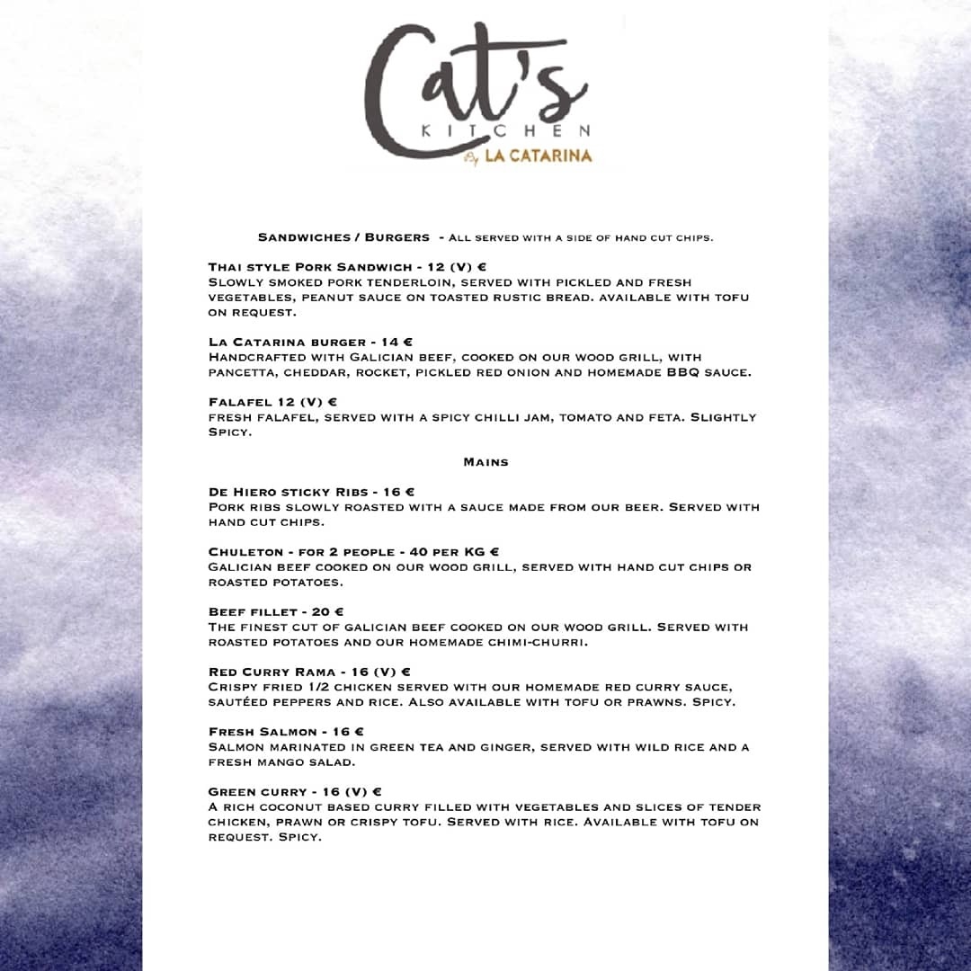 Menu Cats Kitchen / La Catarina Craft Beer-8